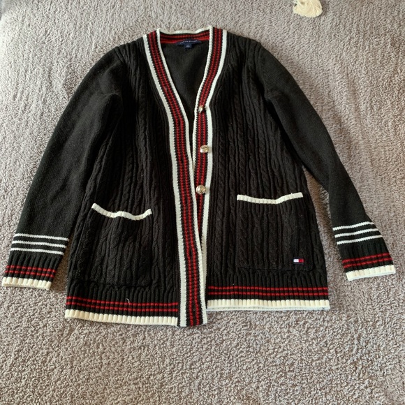 Tommy Hilfiger Sweaters - Black and red Tommy Hilfiger Cardigan